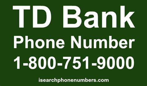 Store Services Drive-Thru Service. . Phone number for td bank